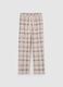 Fleece pyjama trousers with check pattern_4