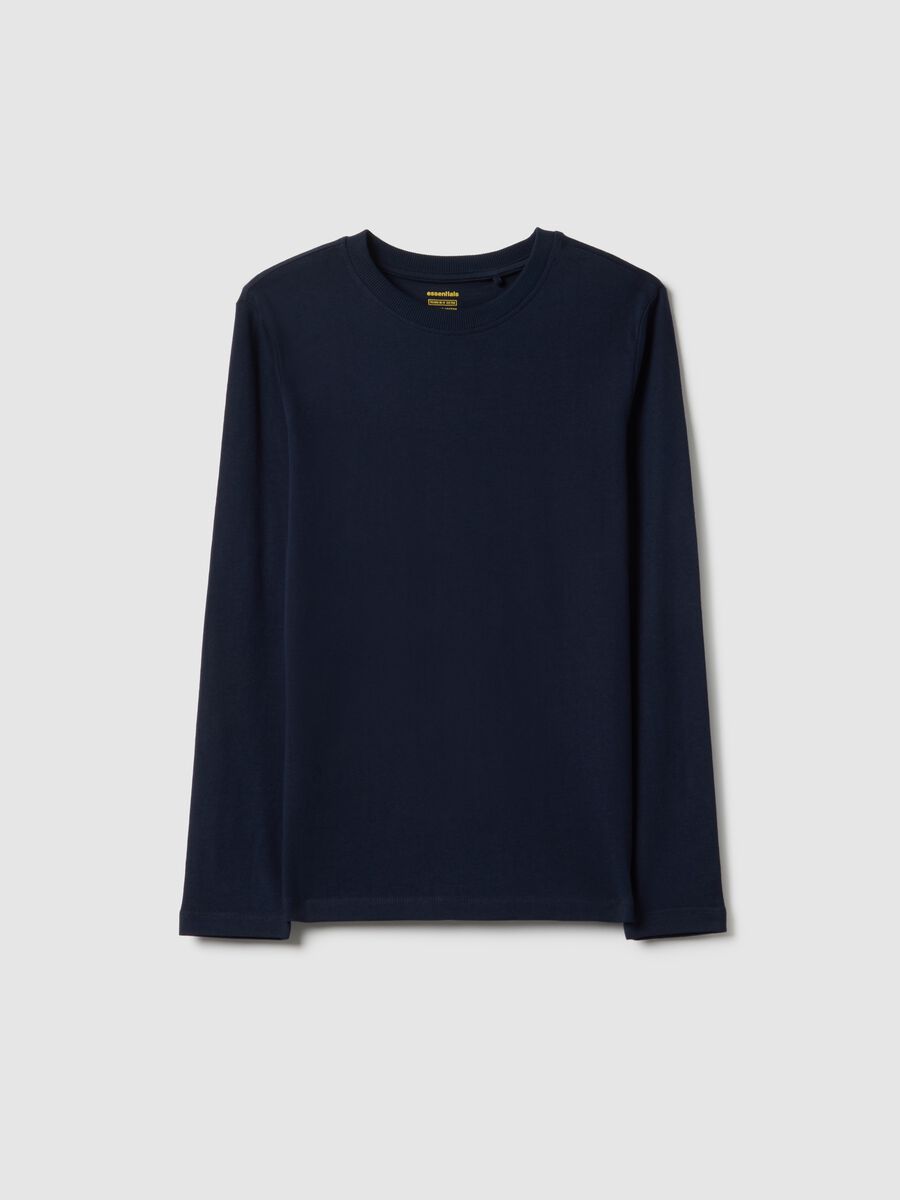 Blue pure cotton regular fit t-shirt for children_3