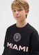 Felpa da bambino in misto cotone nero regular fit con logo Miami CF_2
