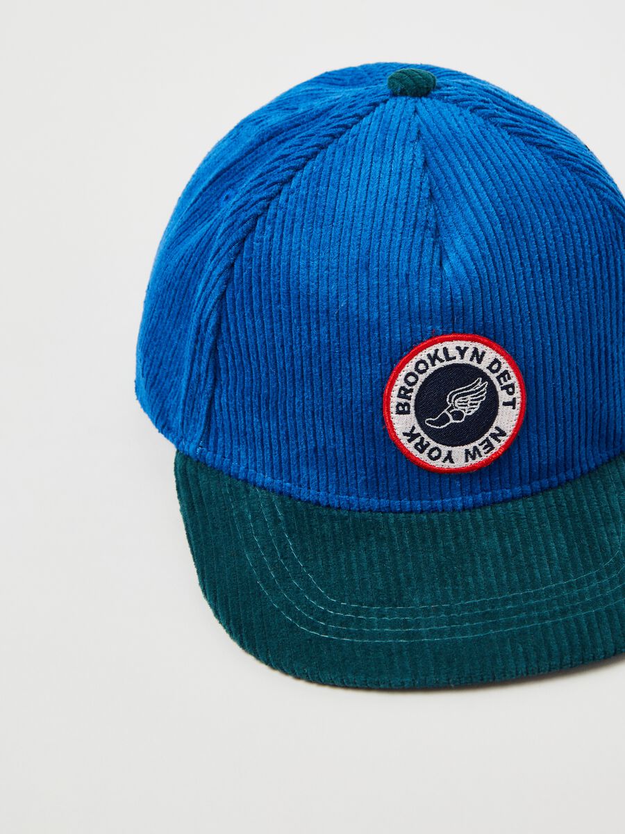 Baseball cap bicolore in corduroy_1
