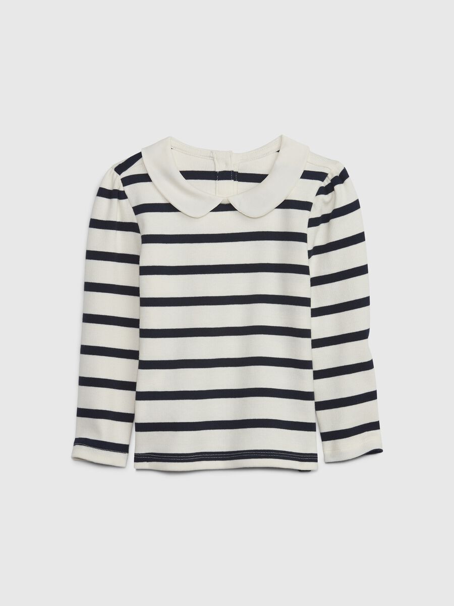 T-shirt a maniche lunghe con colletto_1