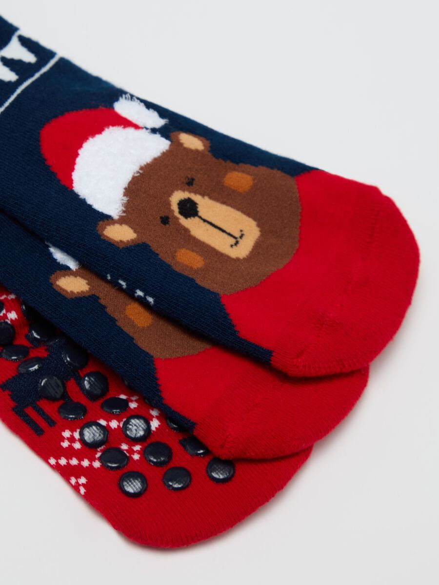 Two-pack Christmas slipper socks in organic cotton_2