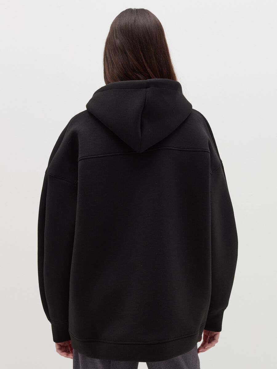 Oversized sweatshirt with hood and zip_3