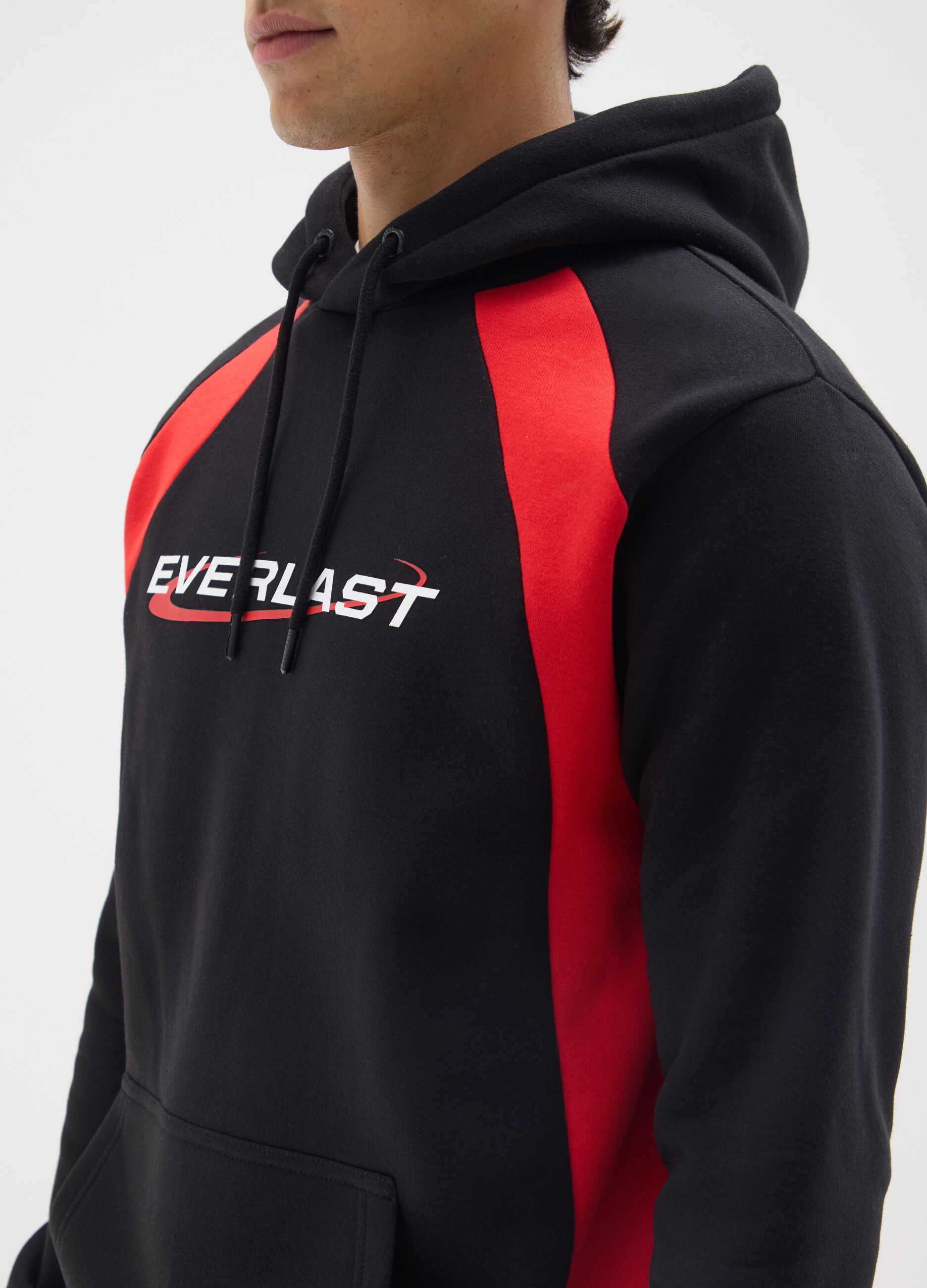 Felpa in misto cotone multicolor con cappuccio Everlast