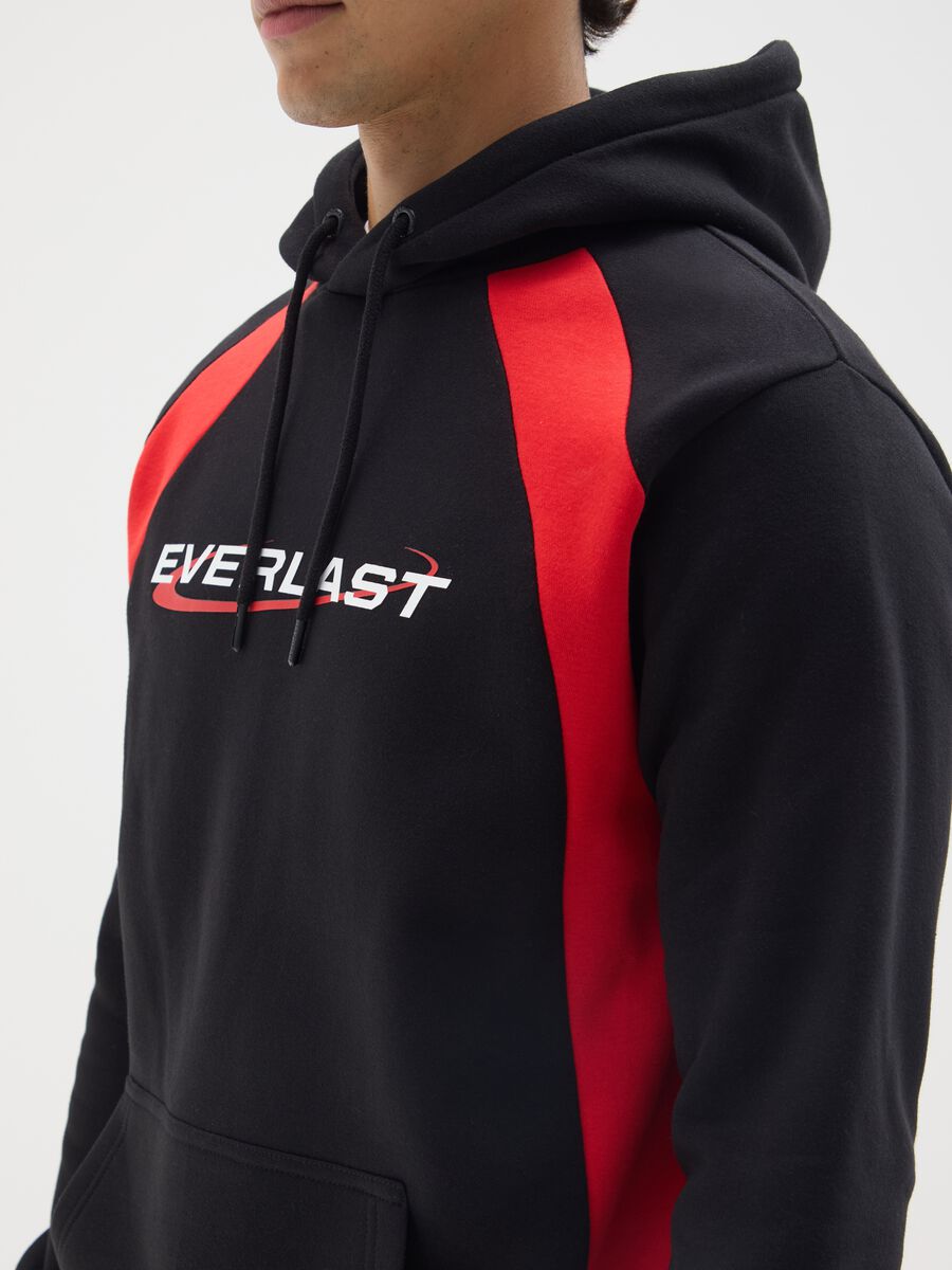 Felpa in misto cotone multicolor con cappuccio Everlast_3