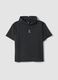 Boys' oversized black pure cotton t-shirt with hood_3