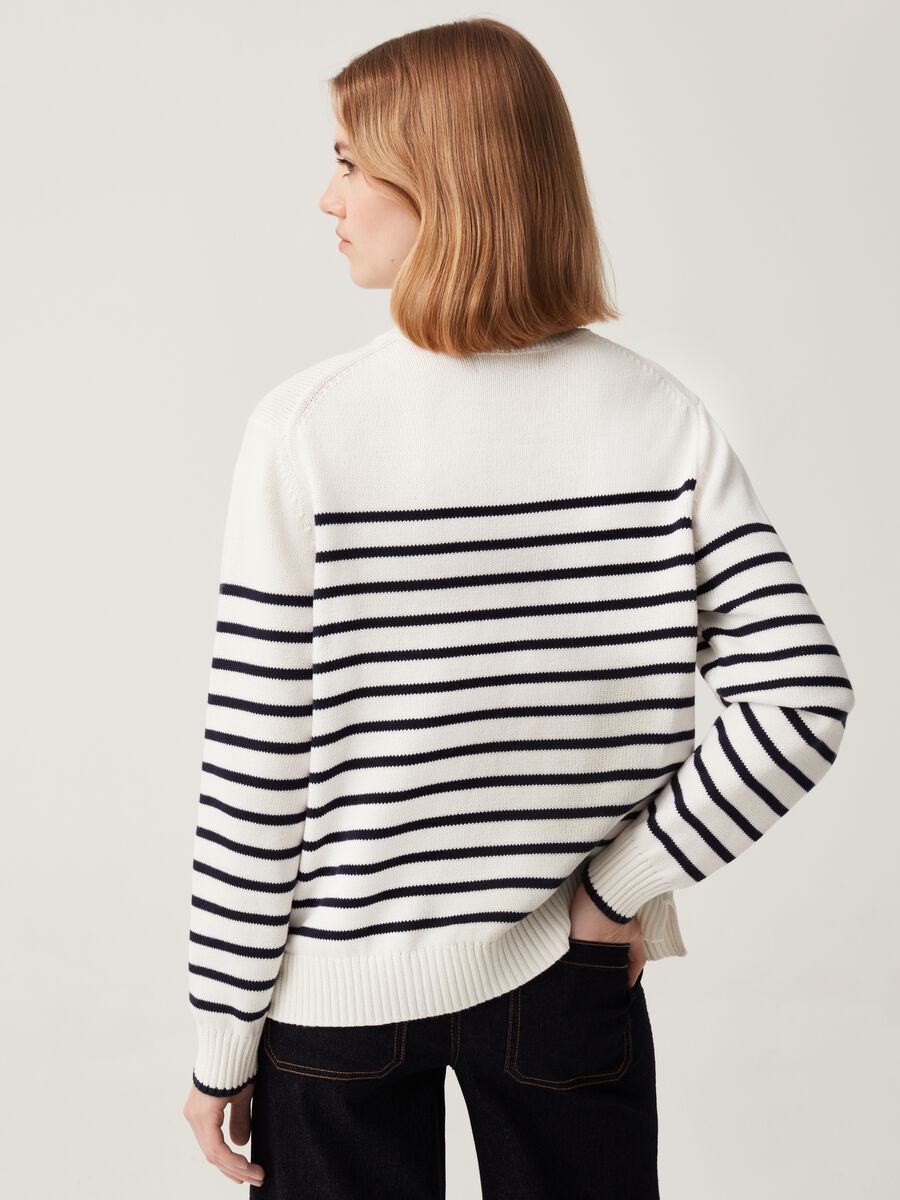 Pullover mock neck a righe_2