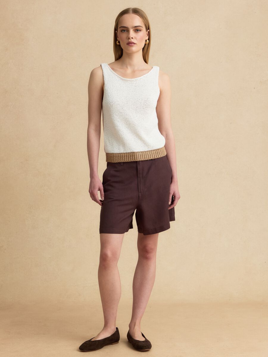 White cotton-blend top_2