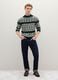 Multicolour high-neck regular fit geometric pattern pullover_0