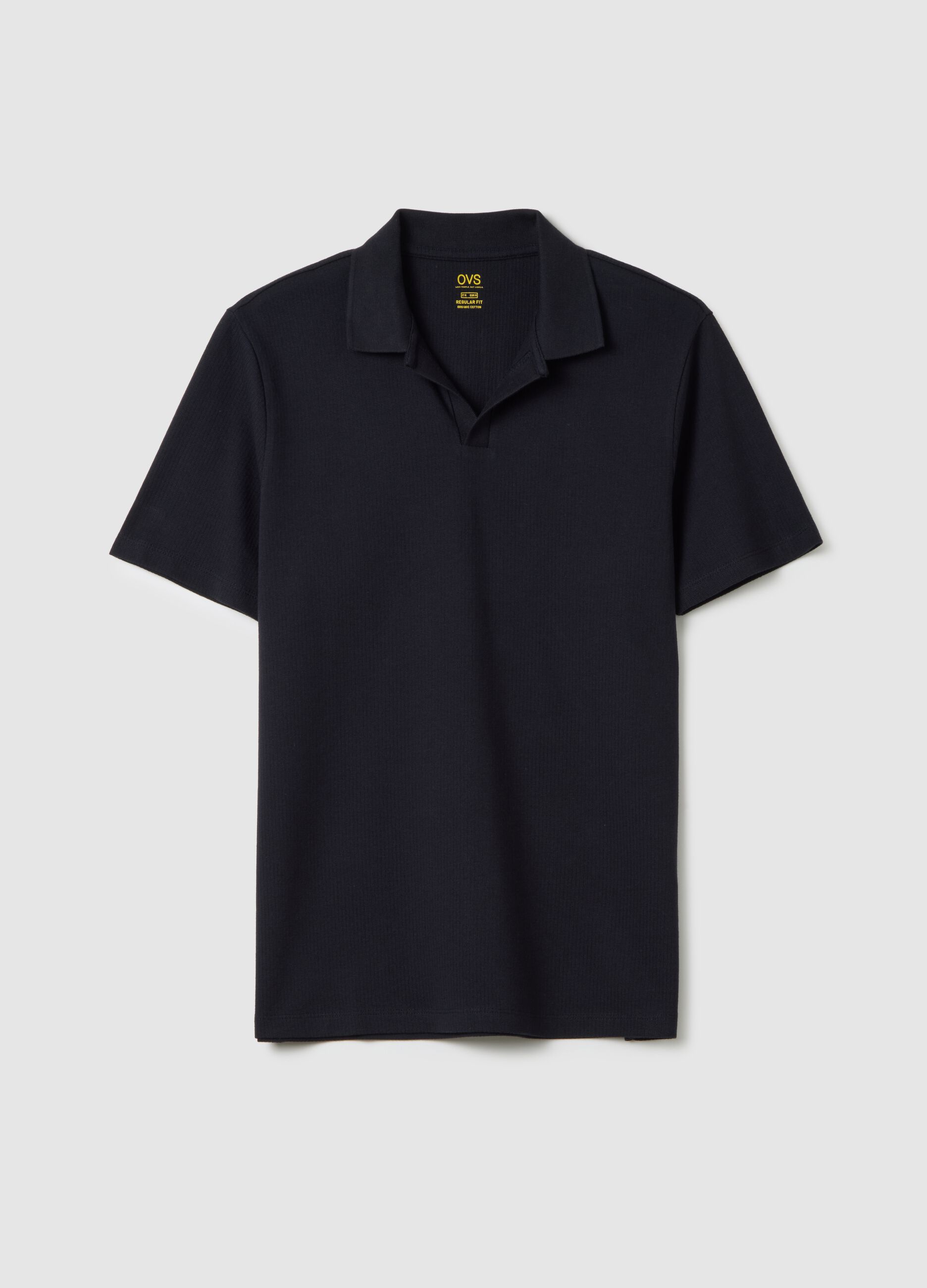 Men's blue pure cotton polo regular fit