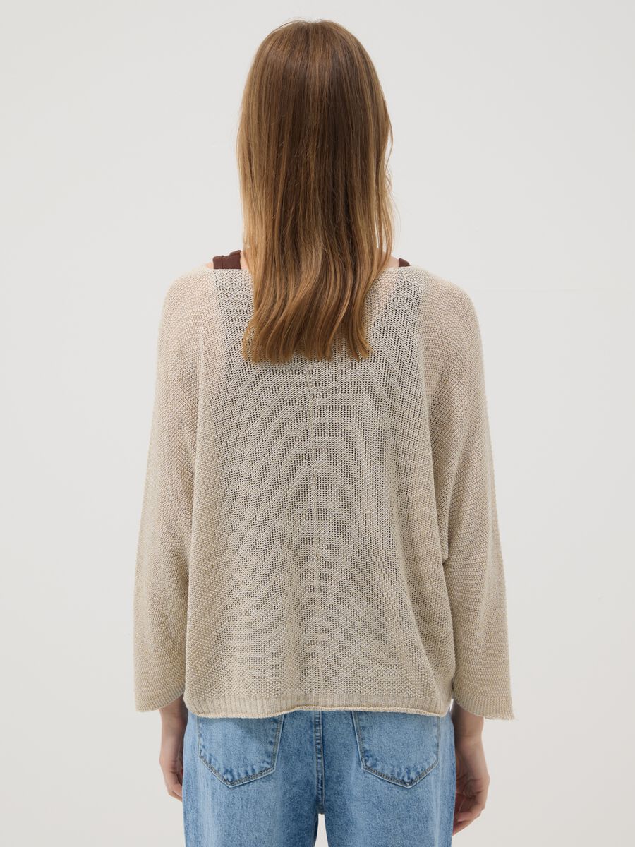 Beige viscose and linen blend knit_3