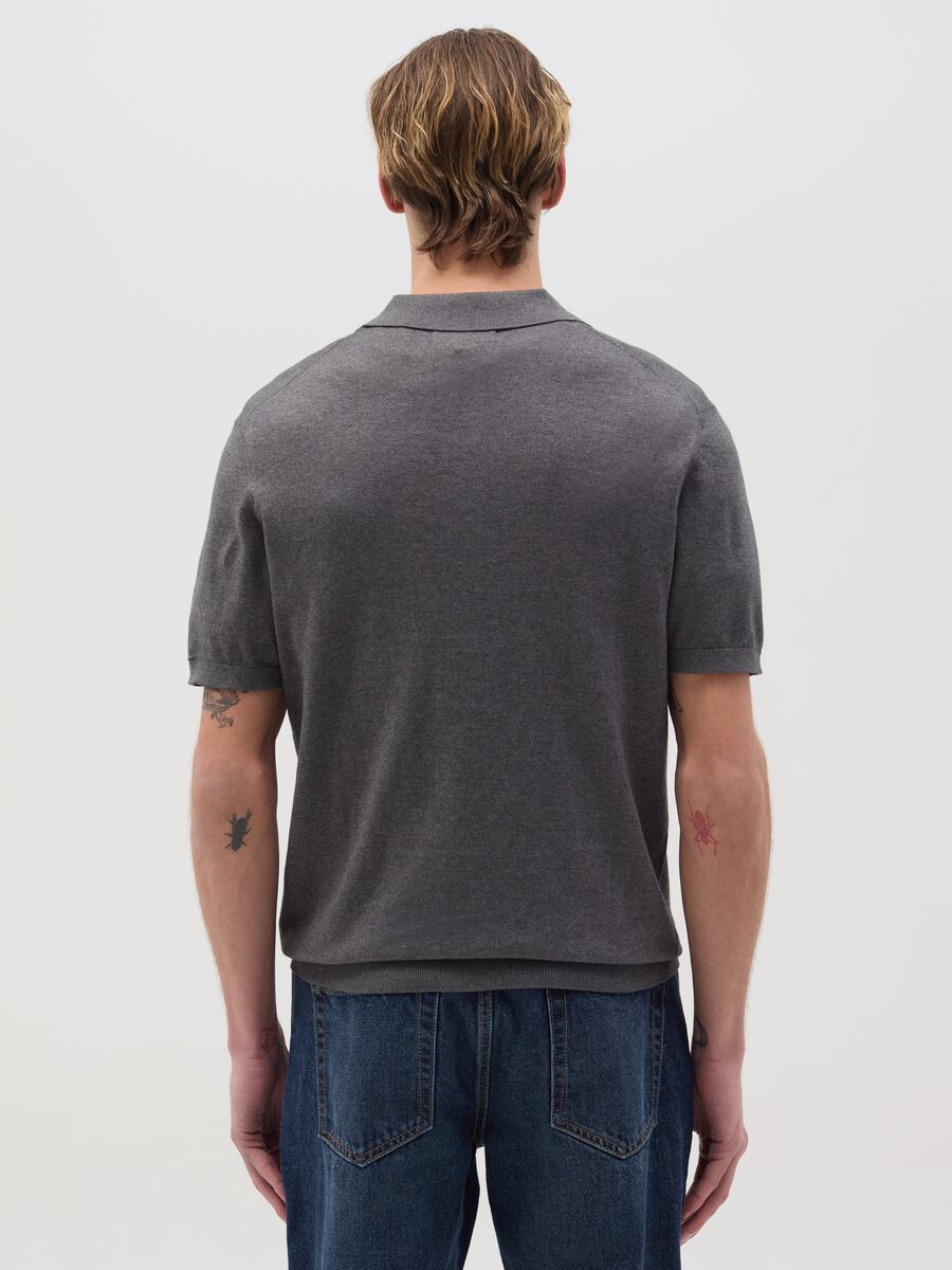 Polo shirt in solid colour cotton_3
