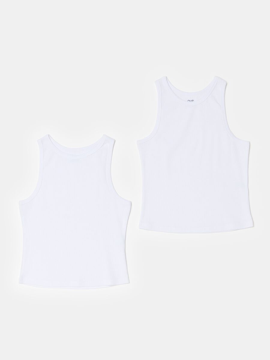 Two-pack vests with slim ribbing_0