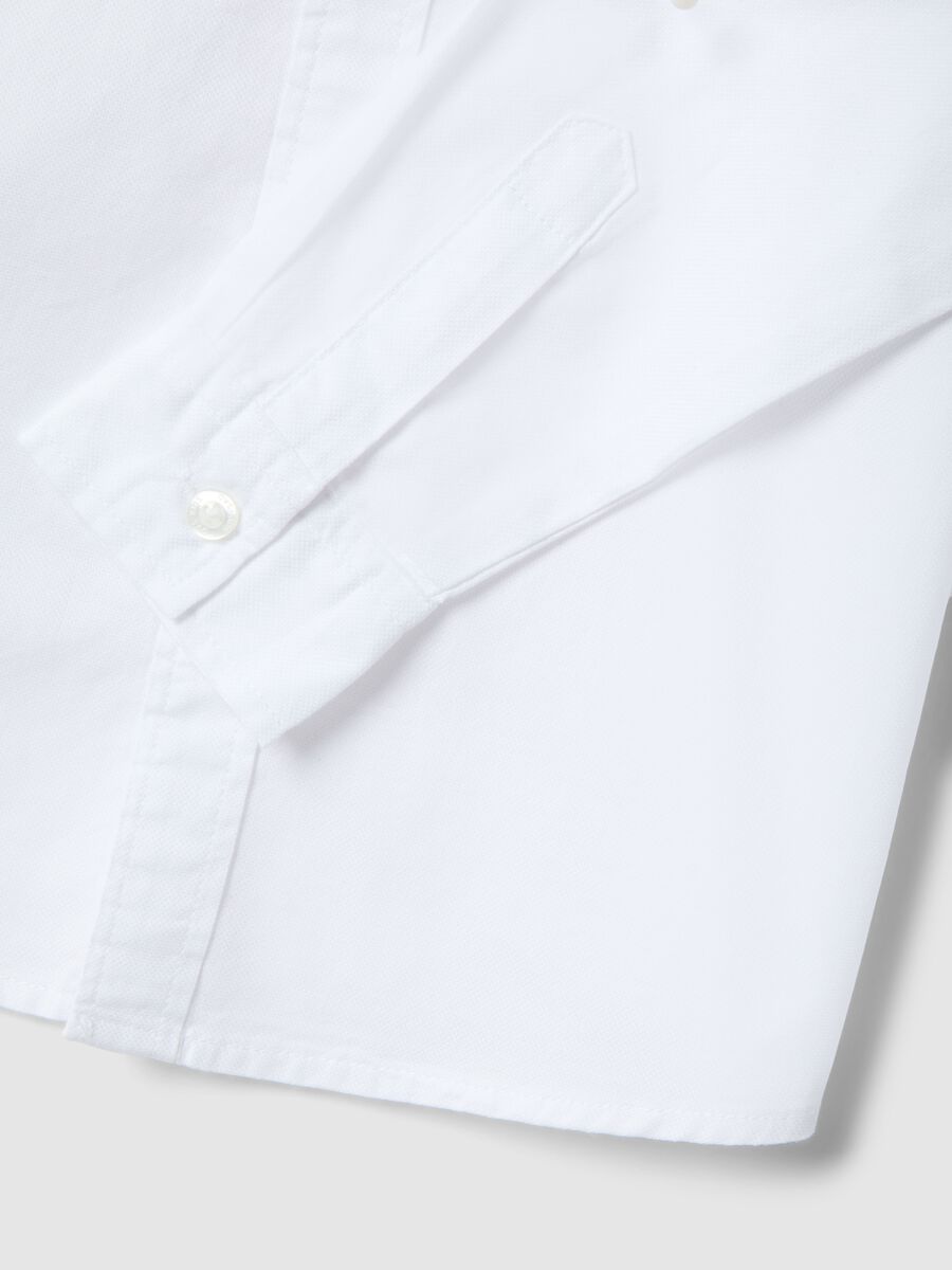 Kid's regular fit white pure cotton shirt_3