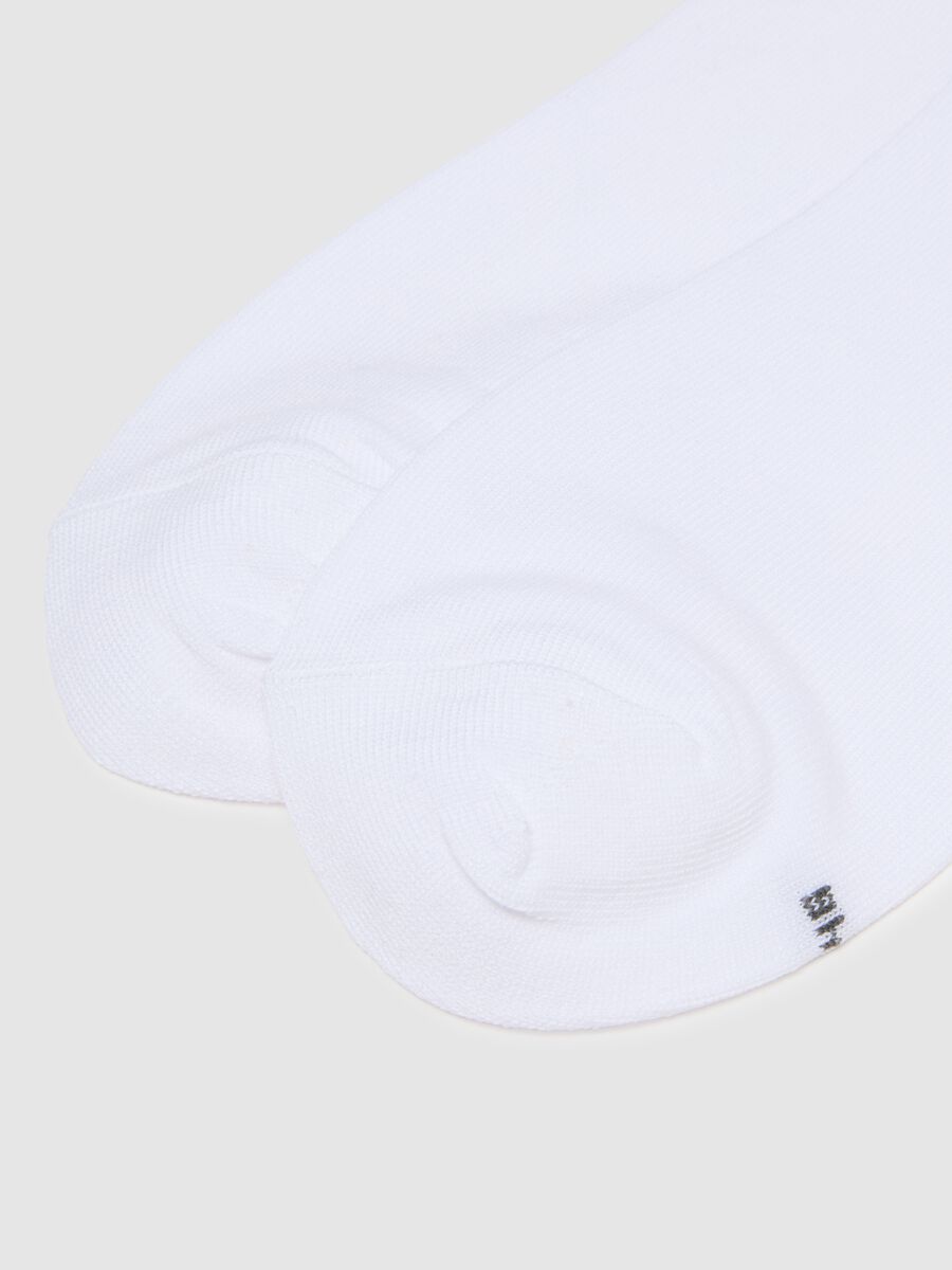 Set of three pairs of short white cotton stretch socks_1