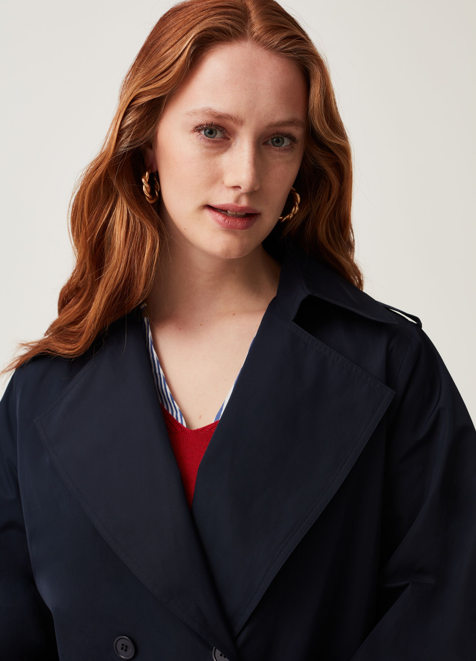 Trench corto doppiopetto Curvy MYA_1