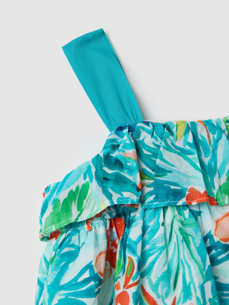 Girls’ multicoloured, frilled dress in 100% cotton with regular fit_2