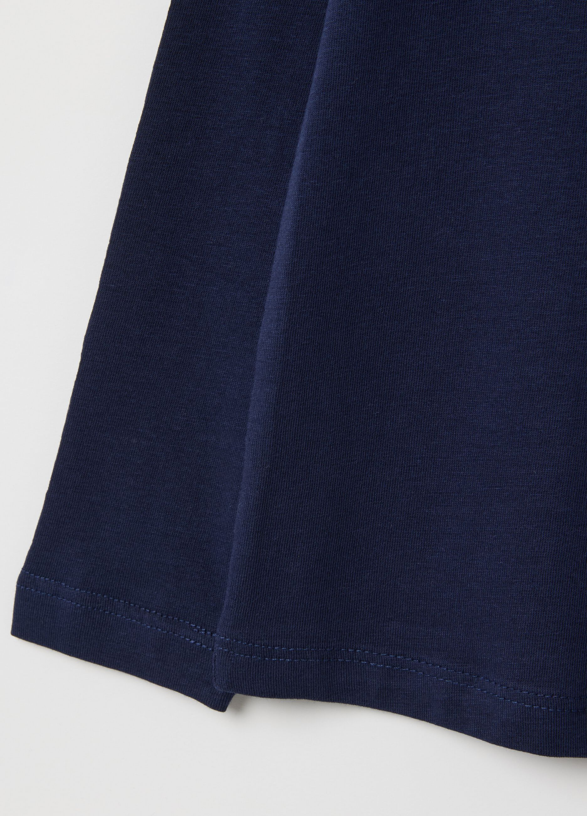 Maglia da bambina in cotone blu regular fit