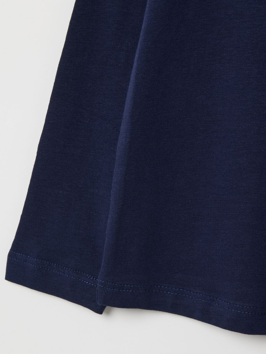 Maglia da bambina in cotone blu regular fit_3