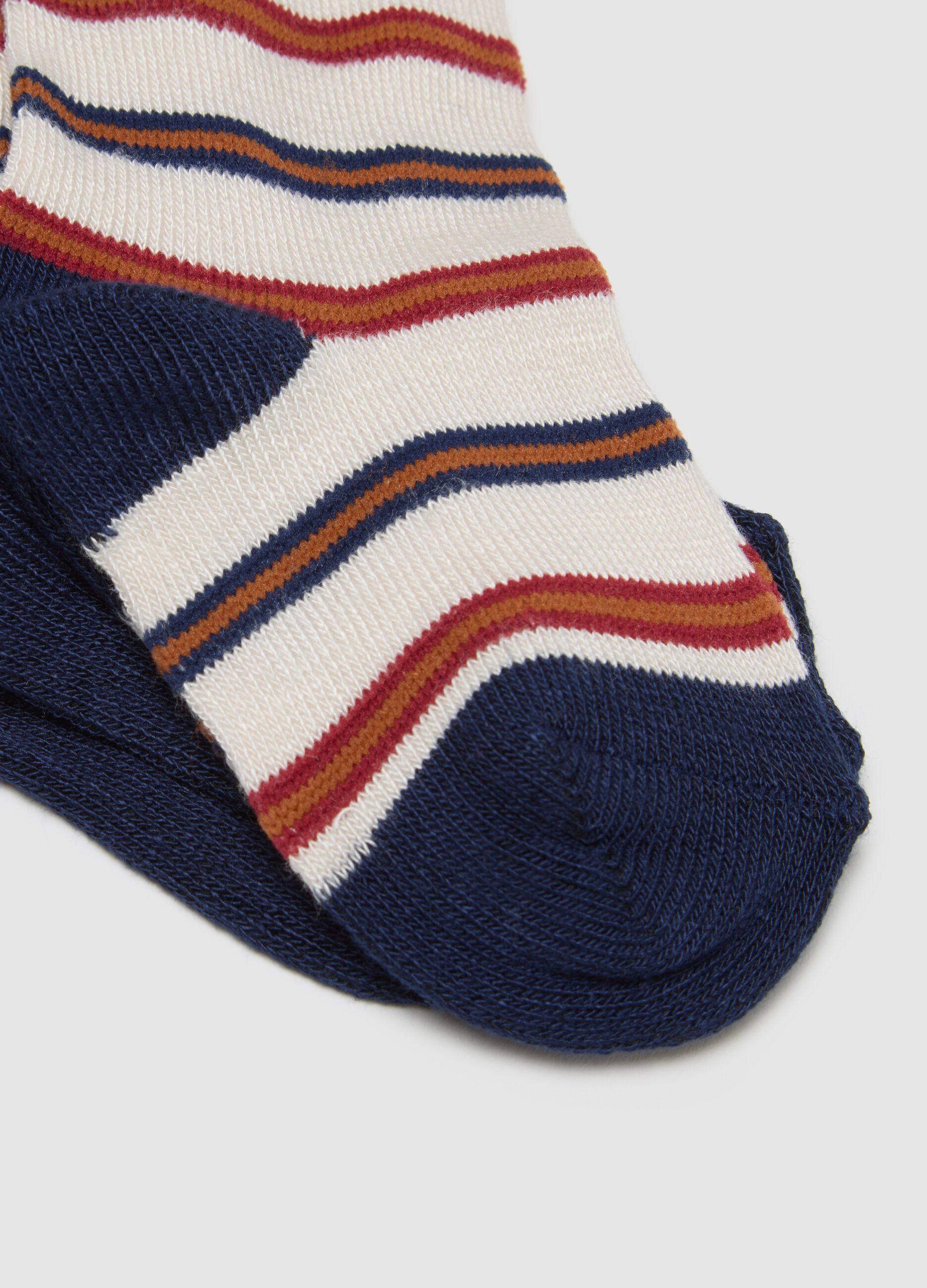 Tripack calze lunghe da neonato in misto bamboo multicolor