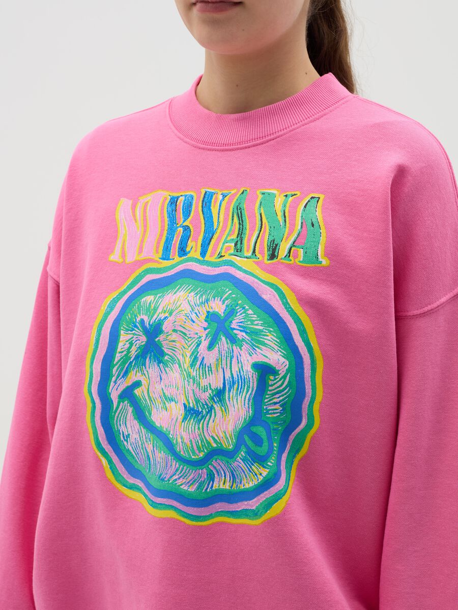 Oversized sweatshirt with Nirvana print_3