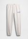 Beige jogger trousers in cotton and polyester blend_5