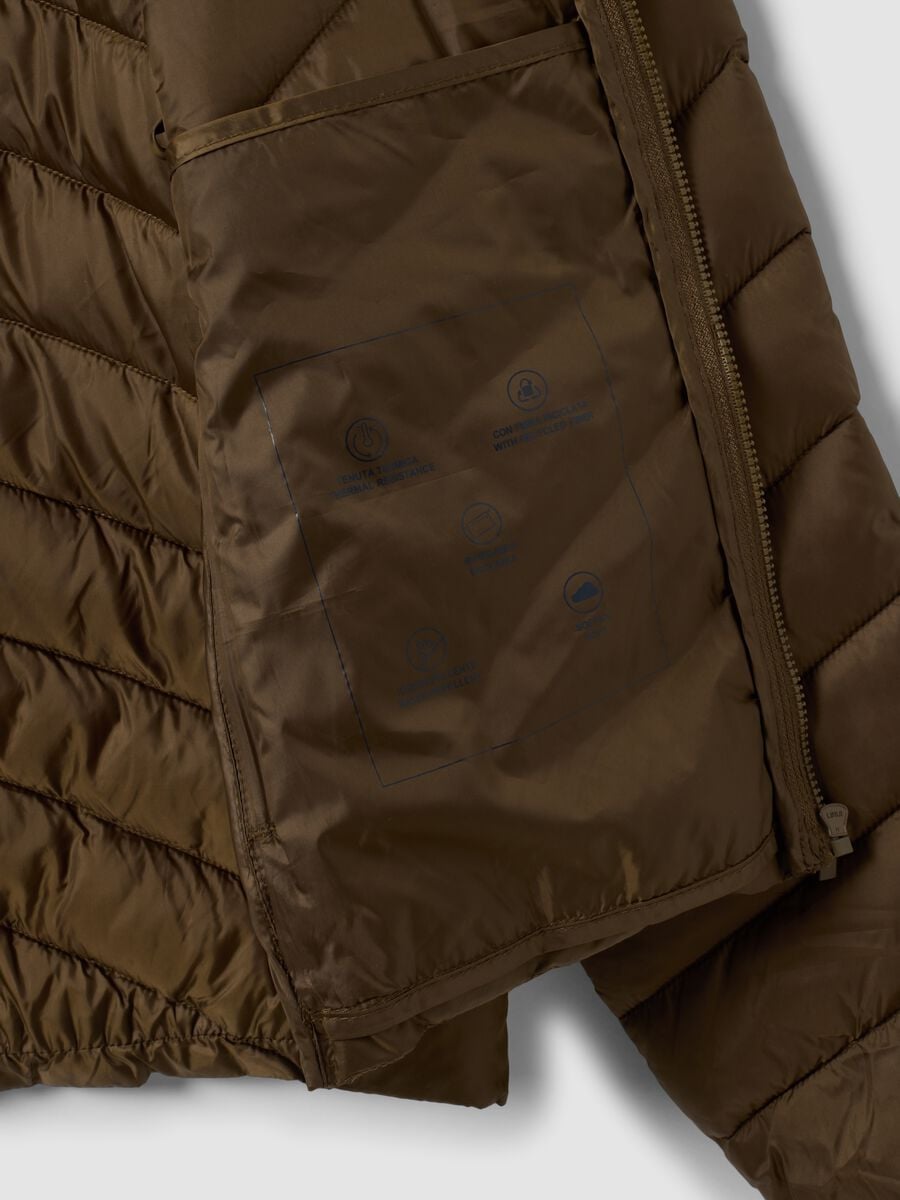 Giacca Ultralight verde trapuntata con cappuccio e zip_2