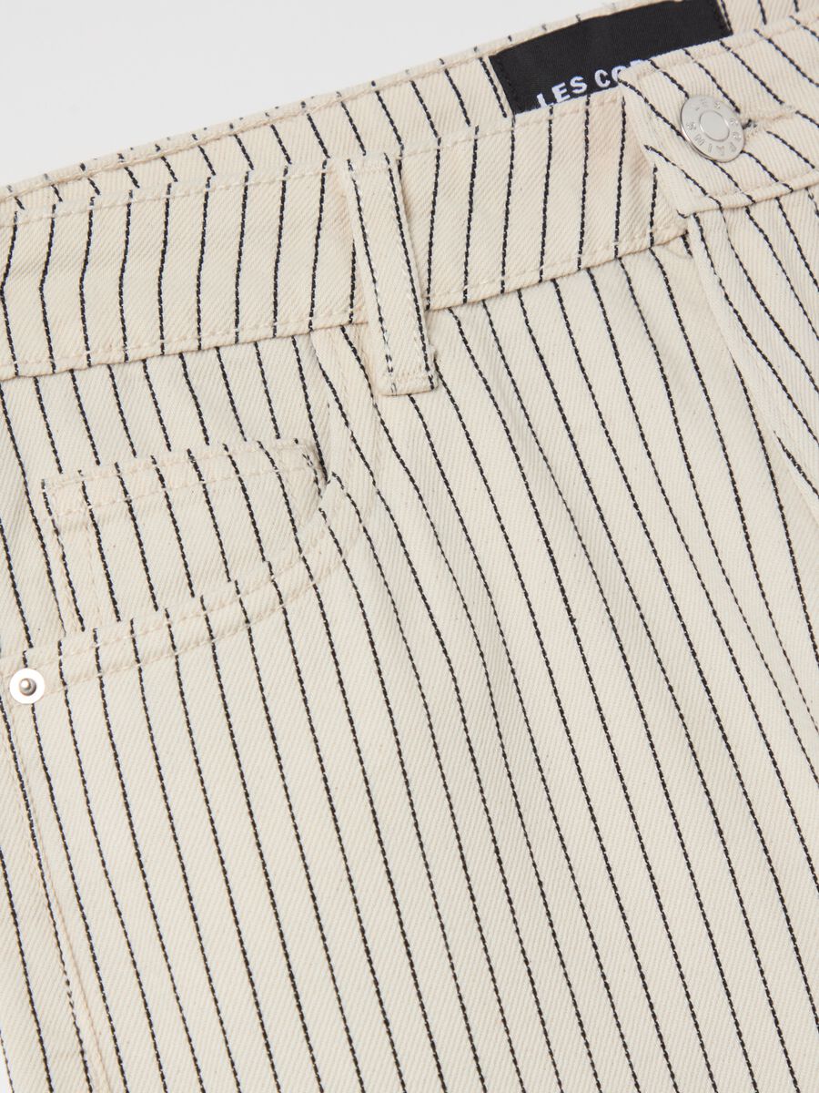 Carrot fit pinstripe jeans._5
