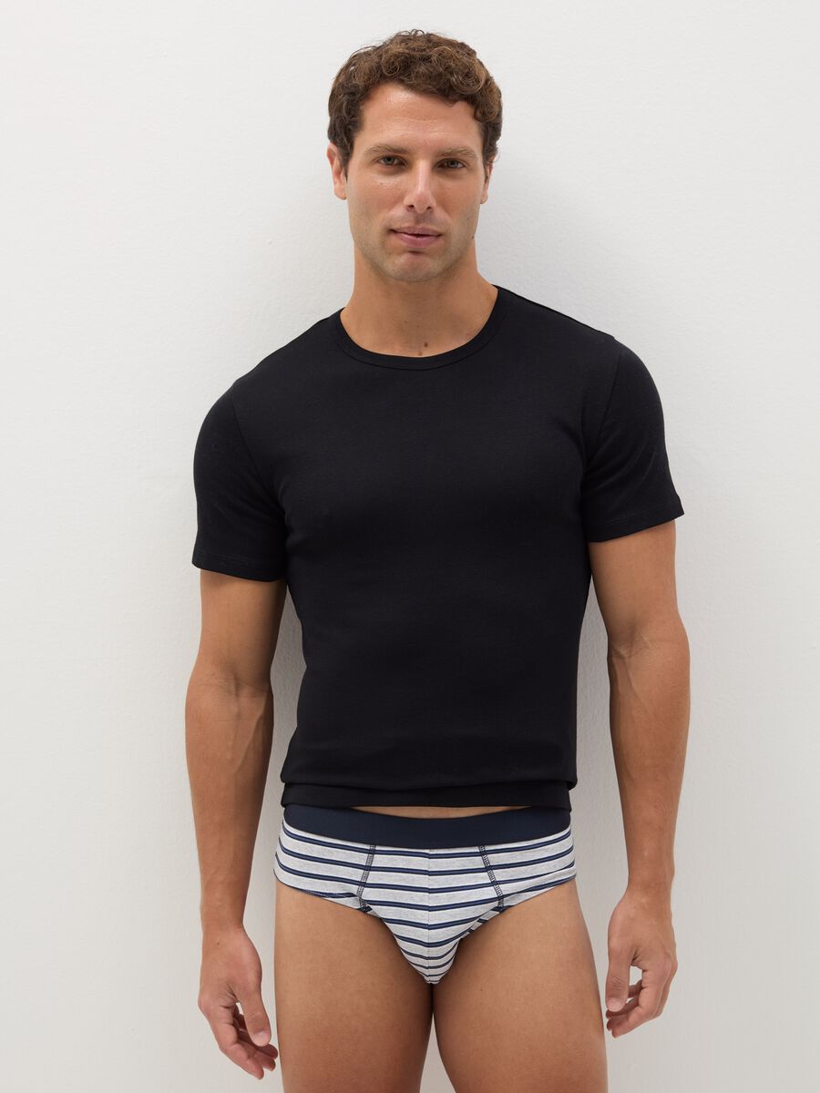 Three-pack briefs in organic cotton with print_0