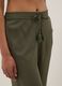 Green long pure viscose trousers_3
