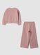 Pink cotton-blend tracksuit with ribbed collar_1
