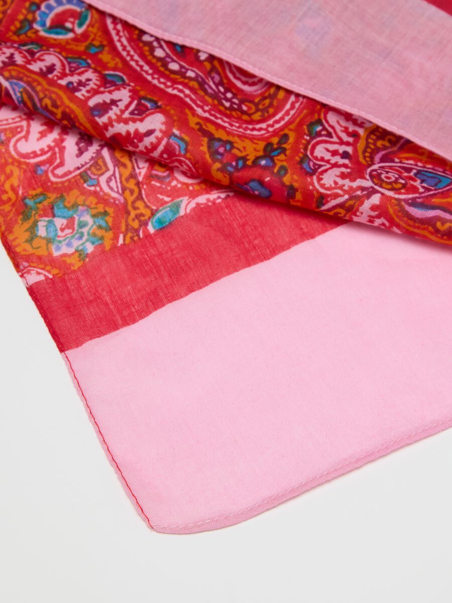Pink scarf with cashmere motif_2