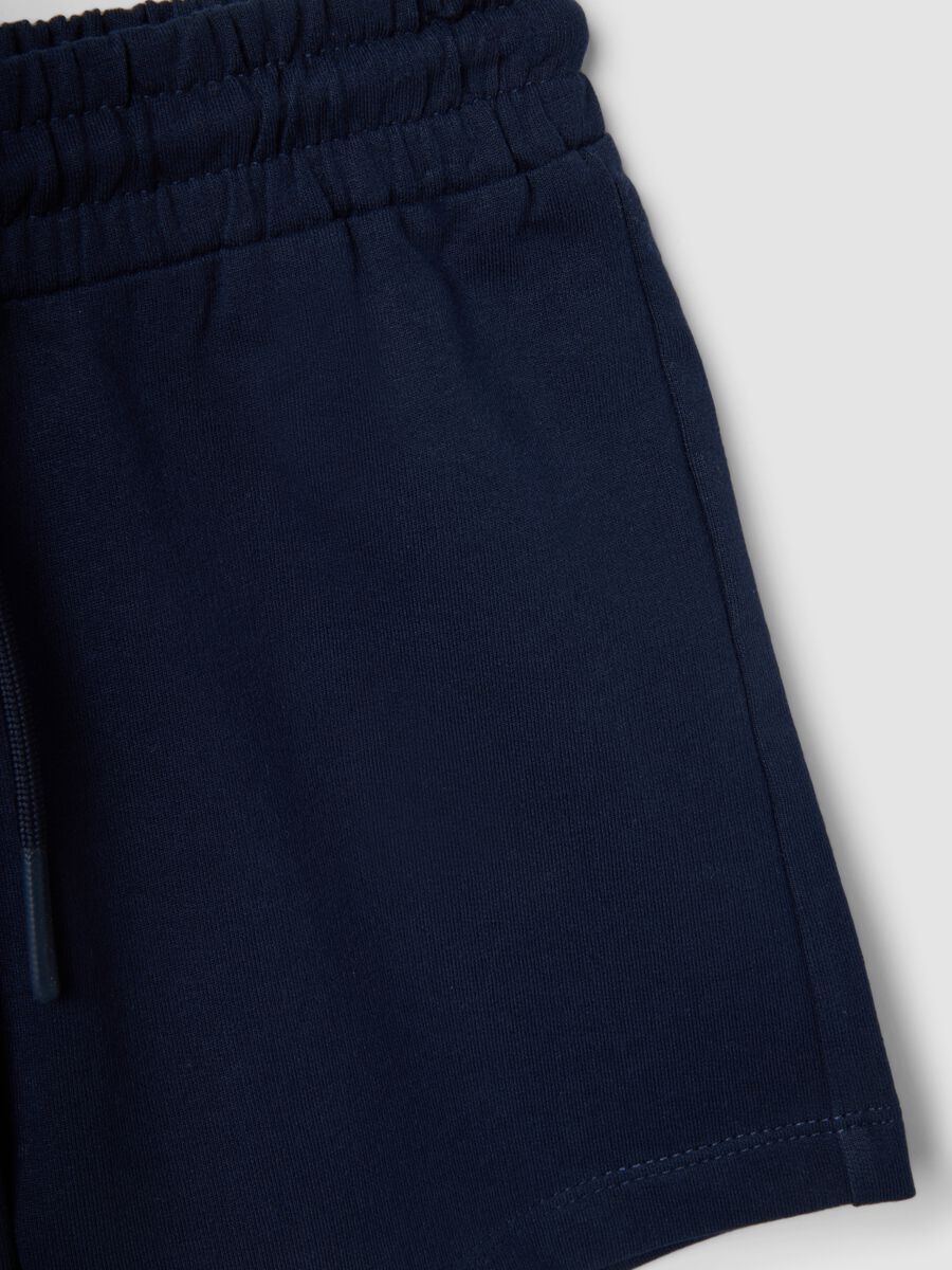 Shorts in puro cotone blu da bambina regular fit_3