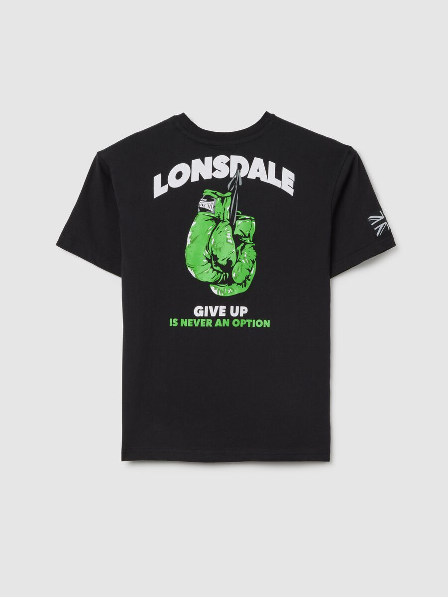 Lonsdale Black T-shirt with Boxing Gloves Print_4