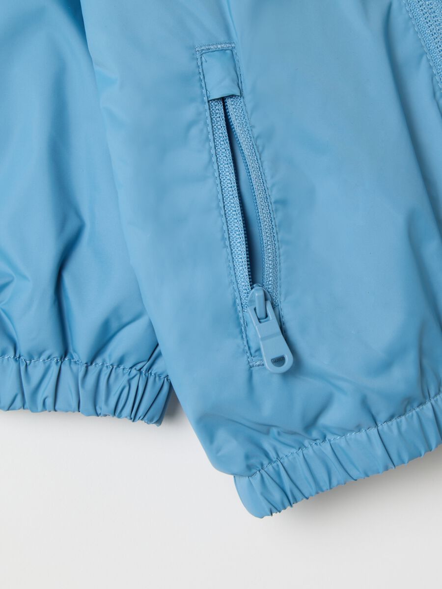 Blue fabric regular fit child's jacket_3