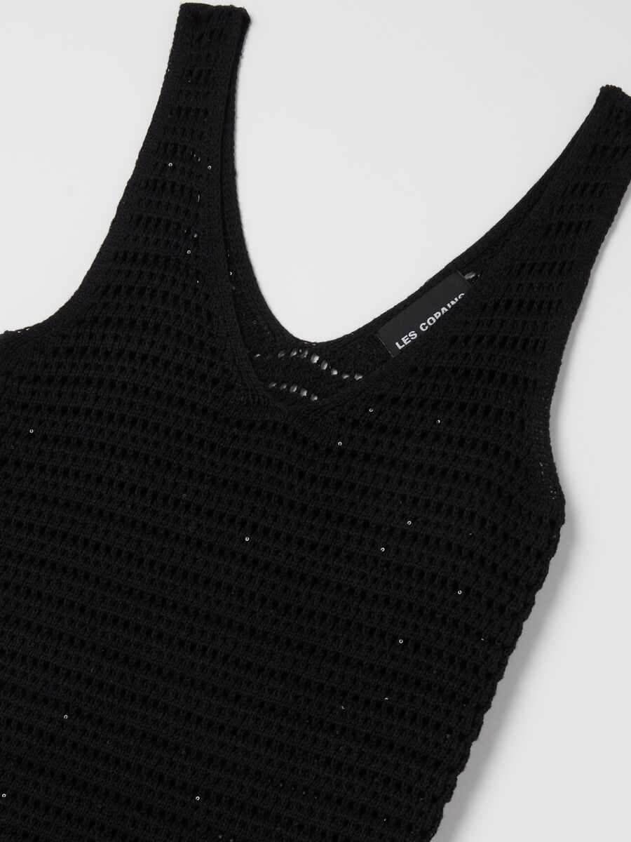 Vestito lungo smanicato crochet_1