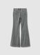 Grey denim flare jeans for girls_4