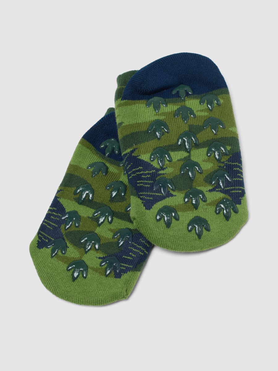 Calzini in misto cotone multicolor da bambino con design dinosauro_2