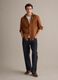 Brown pure linen shirt with button-down collar, regular fit_1