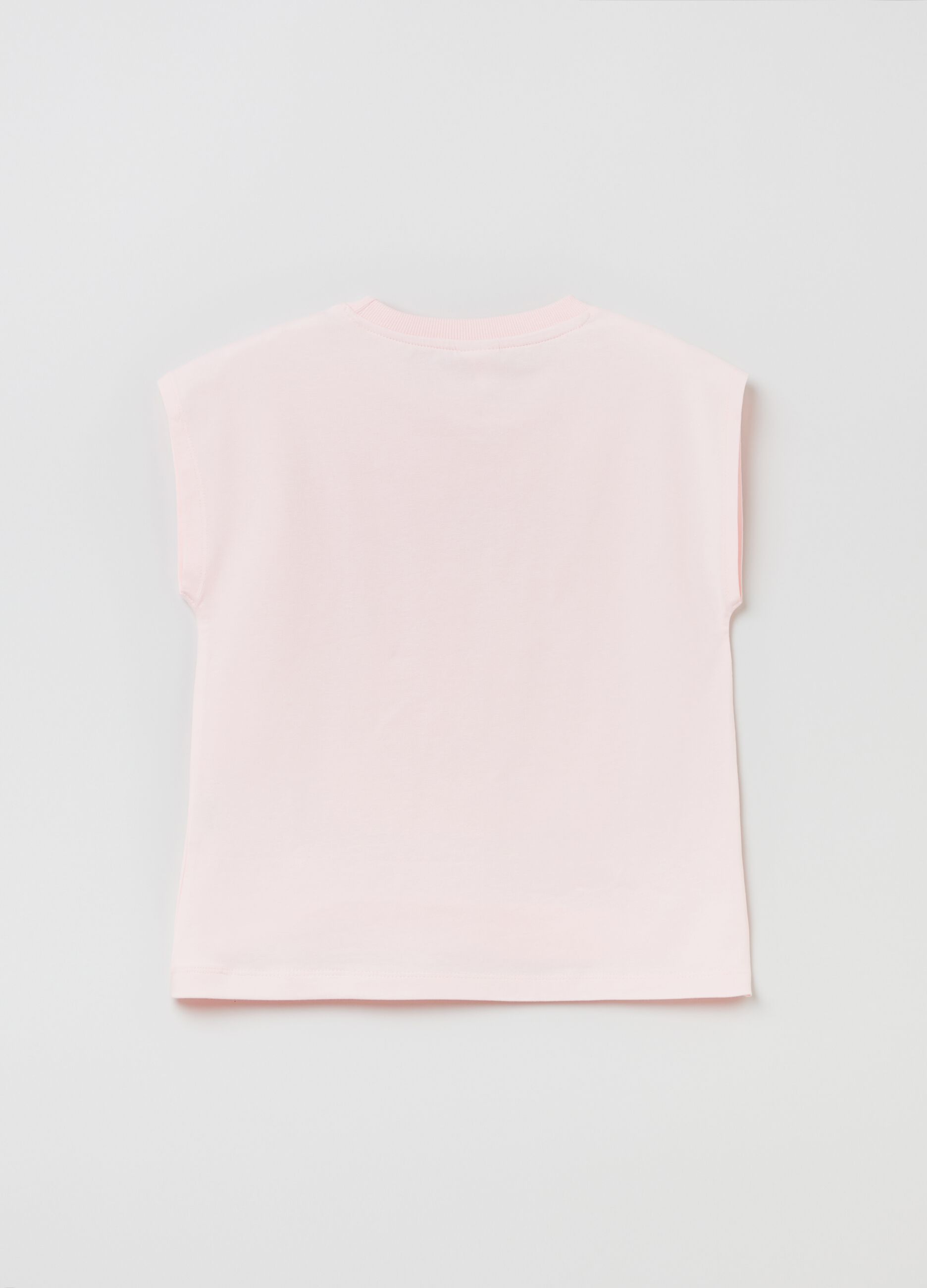 T-shirt smanicata con stampa Minnie e Topolino_1