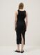 Black fitted sleeveless dress with back slit_3