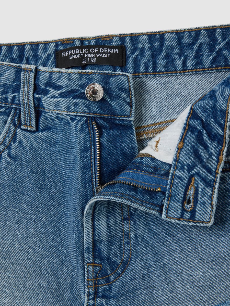 Shorts da donna in puro cotone denim regular fit_1