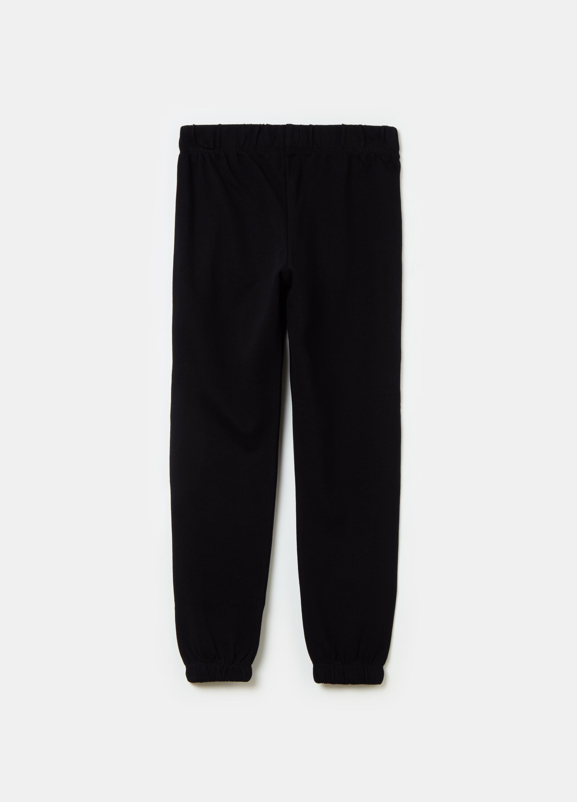 Fleece joggers with elasticated edging