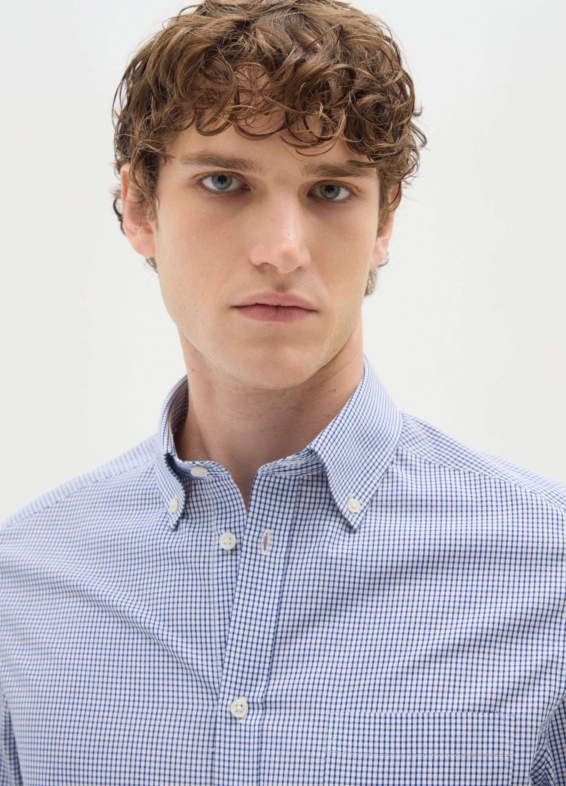 Multicolour cotton blend regular fit shirt
