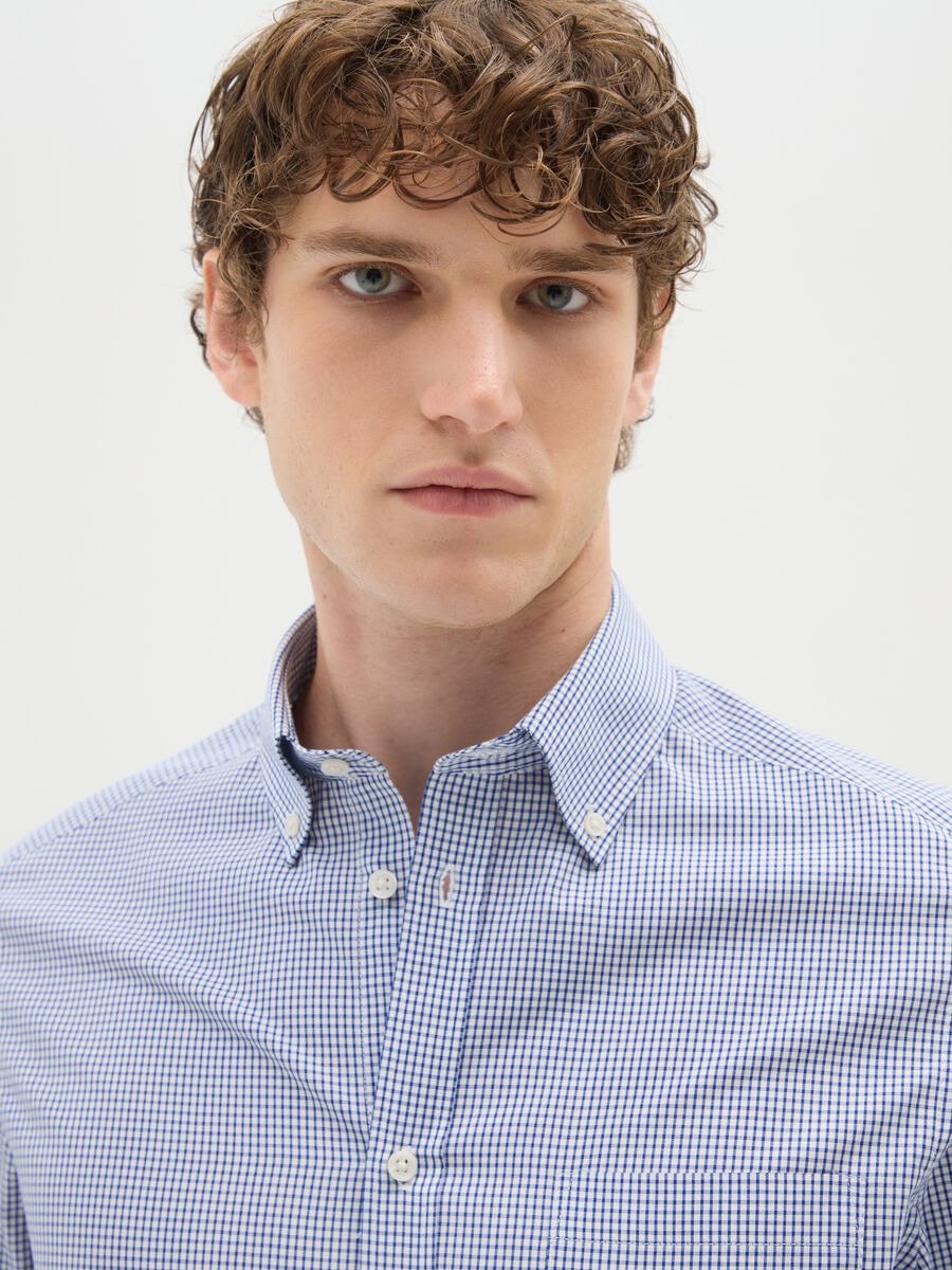 Multicolour cotton blend regular fit shirt_1