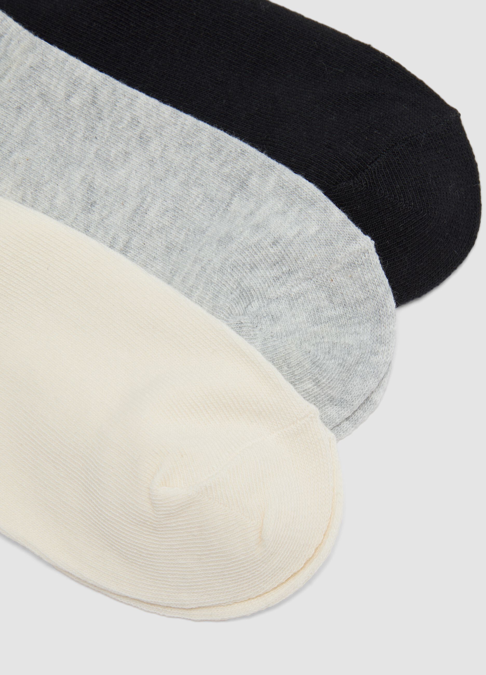 Pack of five striped socks in stretch organic cotton