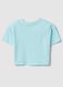 Girl's blue boxy fit pure cotton T-shirt with print_1