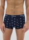 Boxer in cotone elasticizzato blu regular fit con stampa_1