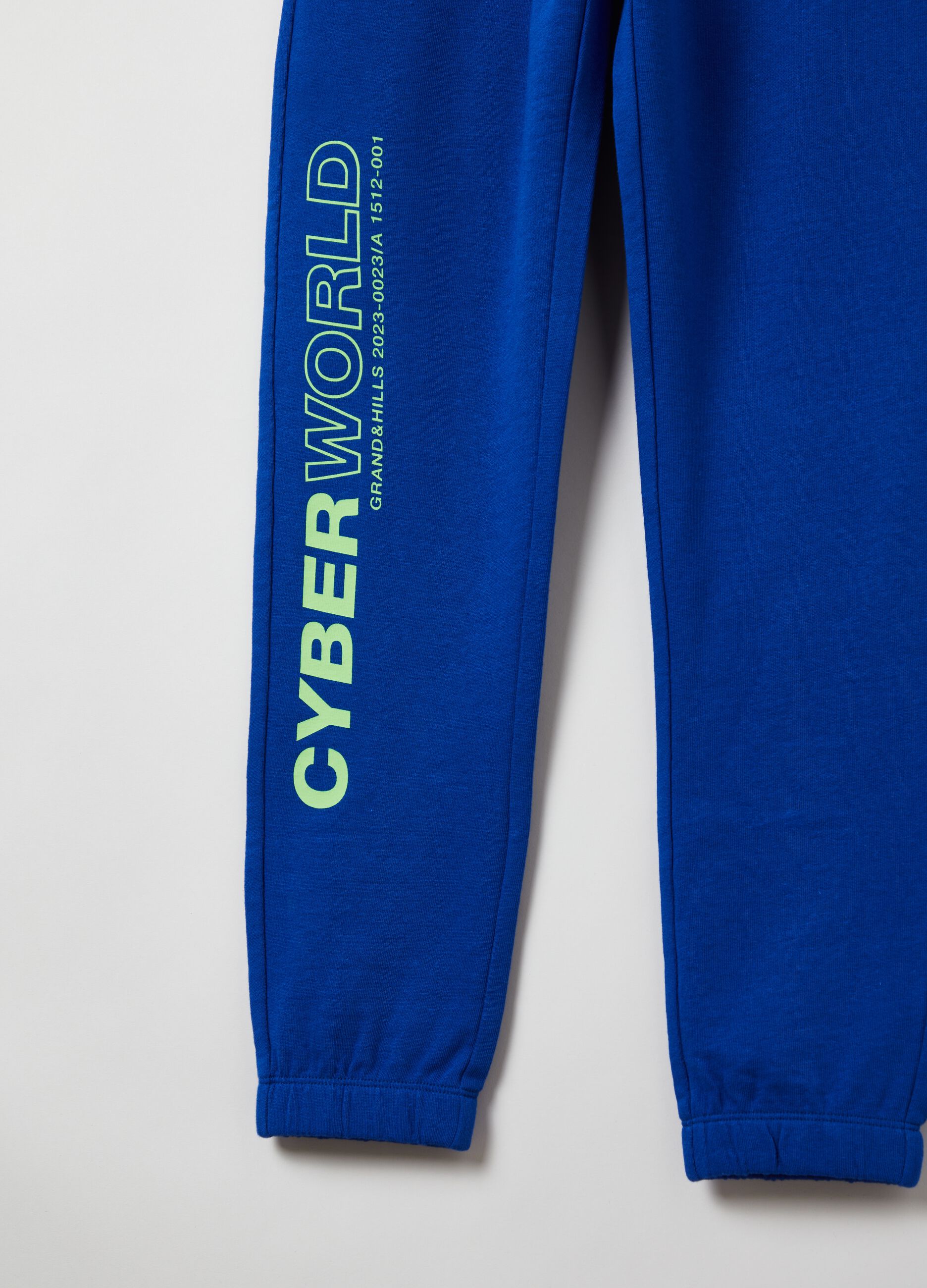 Joggers in felpa con coulisse e stampa _2