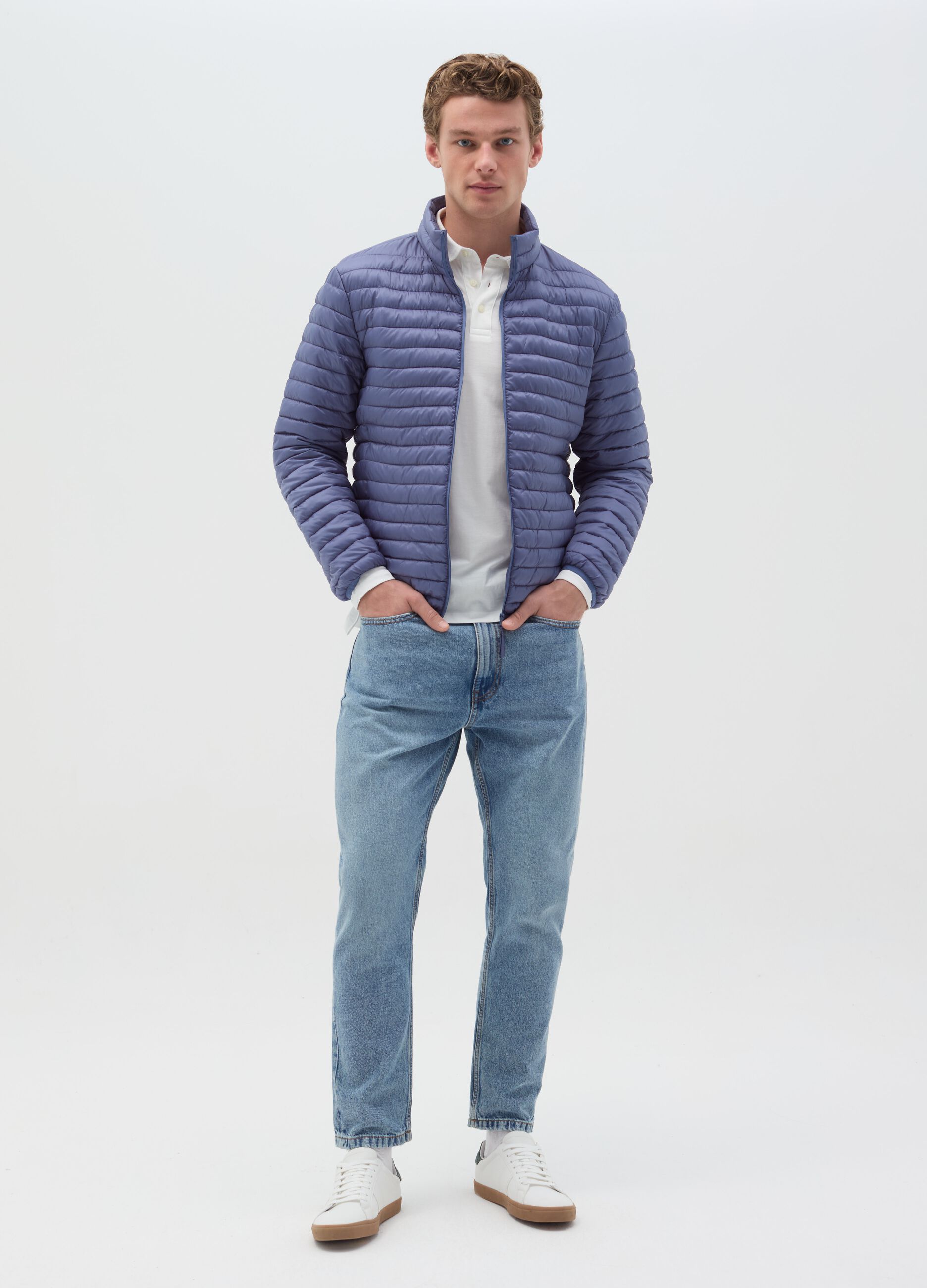 Carrot-fit jeans with fading